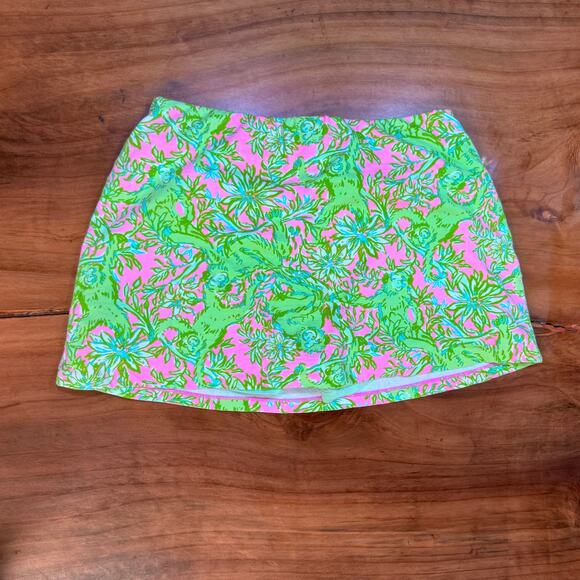 Lilly Pultizer Womens Skort M Skirt Shorts Floral Cotton Madison Chimply Chic J7 - Picture 6 of 6
